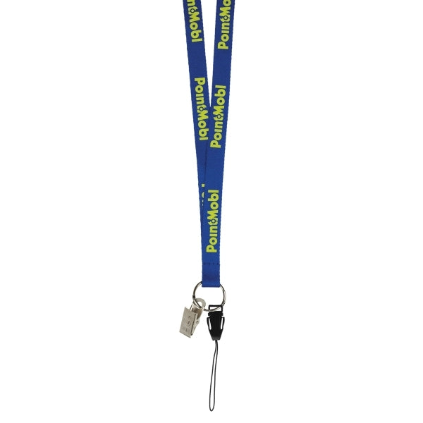 3/8" Import Air Ship Supersoft Polyester Silkscreen Lanyard