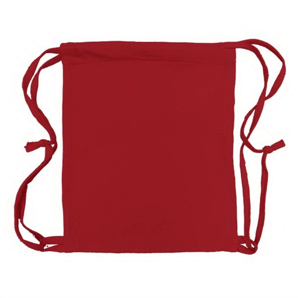Burgundy 14x17 Blended Knitted Drawstring Bag.