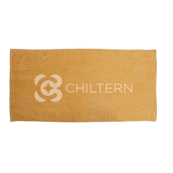 Tone-on-Tone SILK Tan 30x60 Terry Velour Beach Towel.