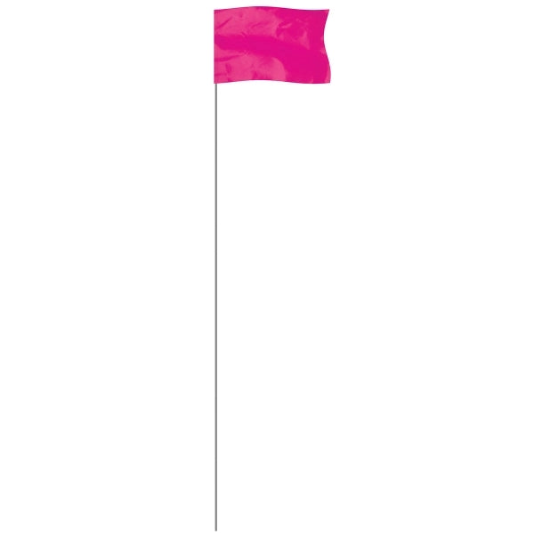 Pink 5" x 8" Marker Flag on a 36" Wire