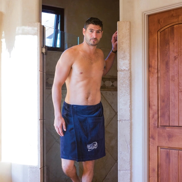 Men's Terry Velour Spa Wrap