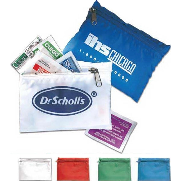 Travel First Aid Kit in Zippered Bag