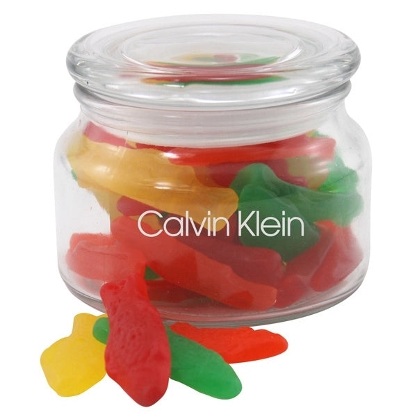 Assorted Fish in a Glass Jar with Lid