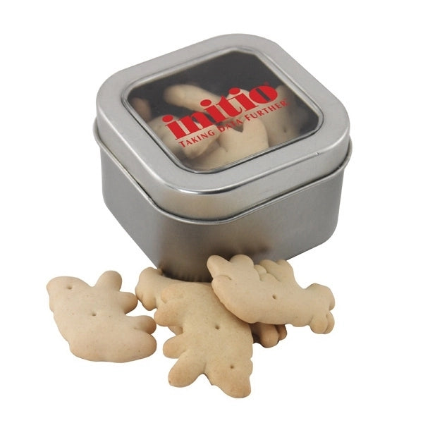 Tin with Window Lid and Animal Crackers