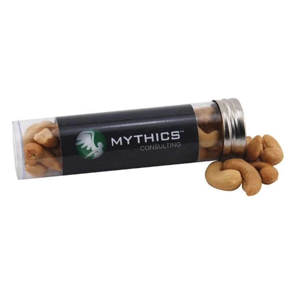 Cashews in a 5 " Plastic Tube with Metal Cap