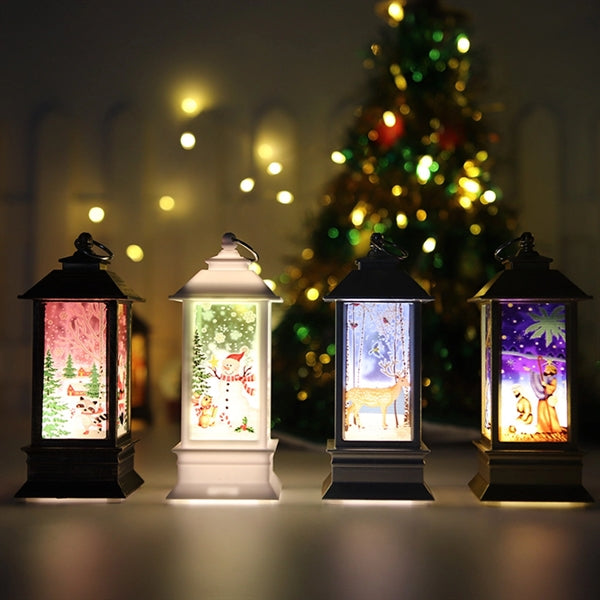 Santa Snowman Lantern