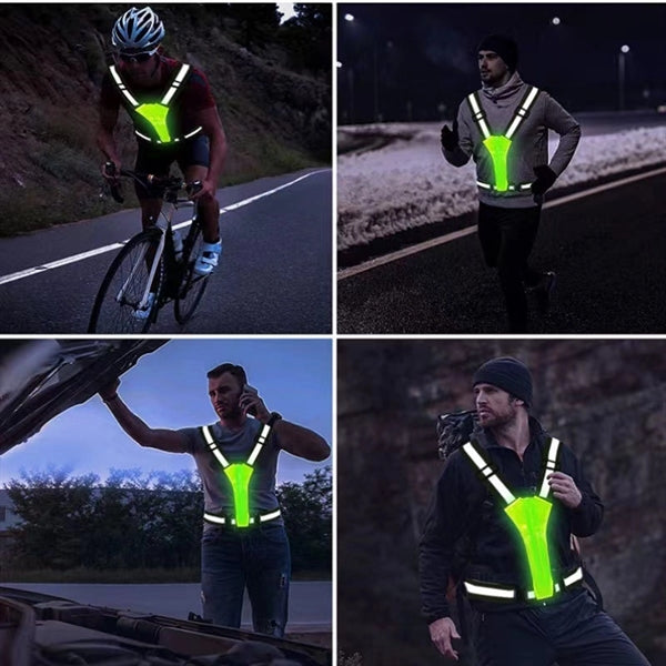 LED Reflective Vest Running Gear