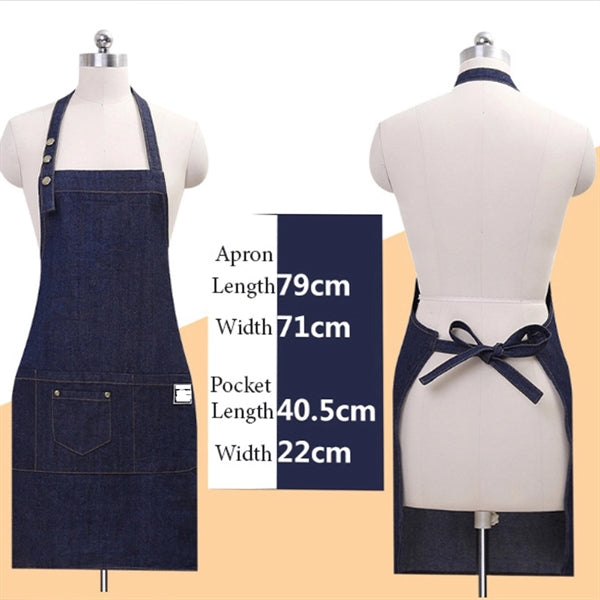 Denim Apron With Tool Pockets