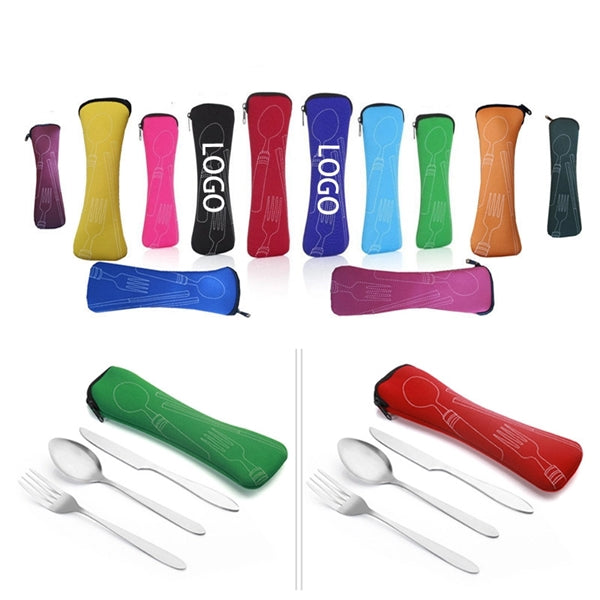 Tableware With Zipper Bag Set