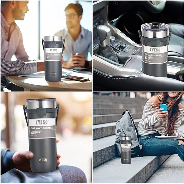 18oz Insulated Travel Tumbler With Silicone Handle