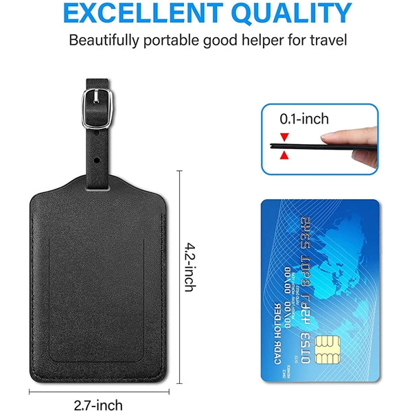 Premium PU Leather Luggage Tag