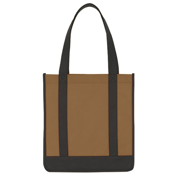 Budget Custom Non Woven Two Tone Shopper Tote Bag