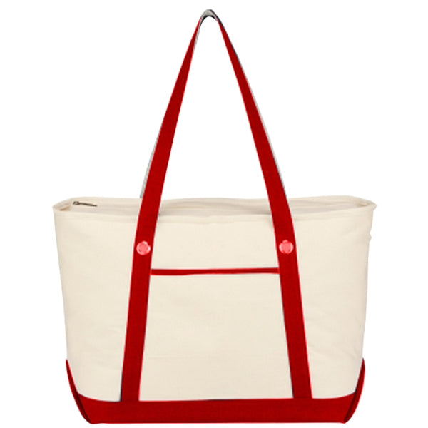 Budget Custom Large Cotton Canvas Sailing Tote Bag