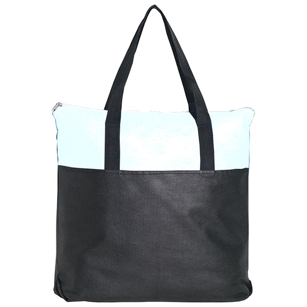 Budget Custom Non Woven Zippered Tote Bag
