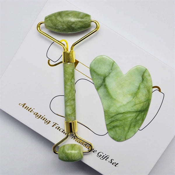Jade Roller Gua Sha Facial Tools Set