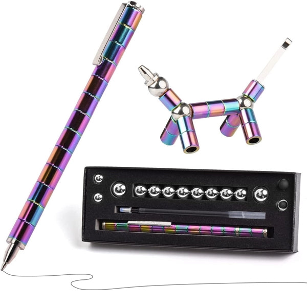 Magnetic Metal Gel Pen Gadgets Toy Stress Relief Gift