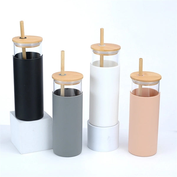 Glass Tumbler with Straw 16oz