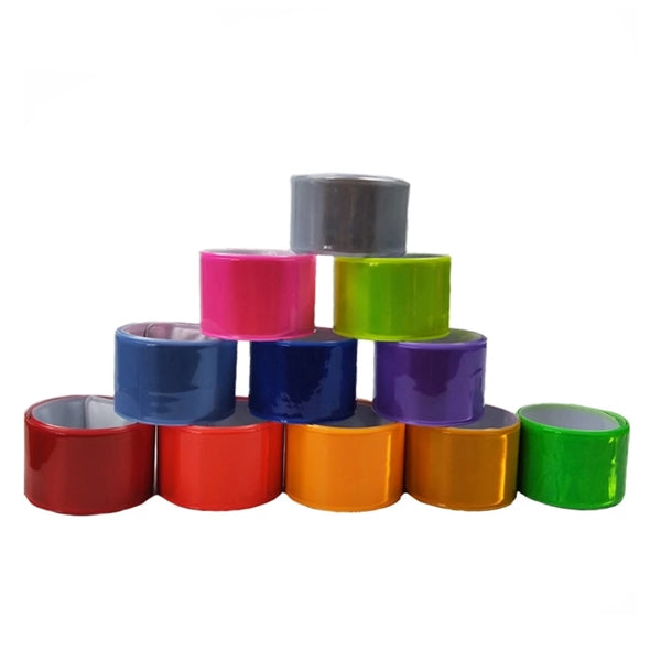 Reflective Vinyl Slap Bracelet Wristband