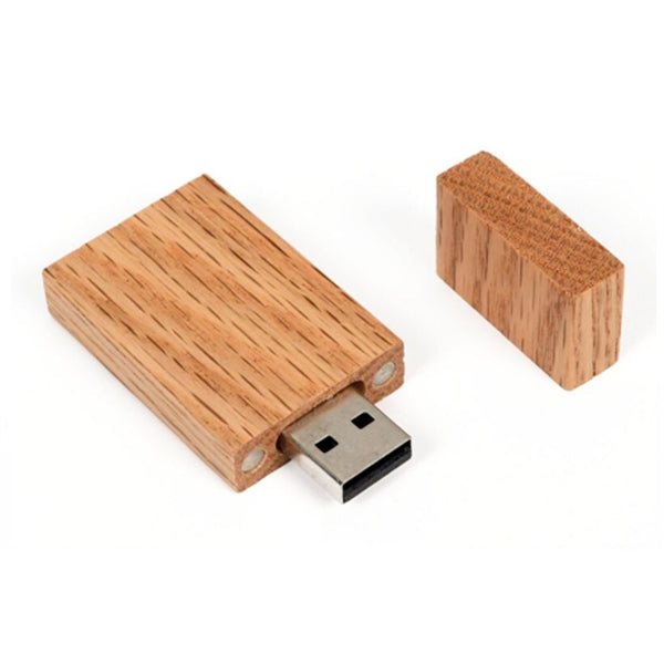 Rectangular Wooden USB Flash Drives with Magnetic Closure