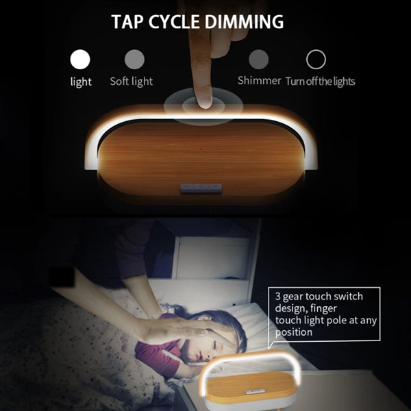 Bluetooth Speaker Wood Design Wireless Charger Led Lamp