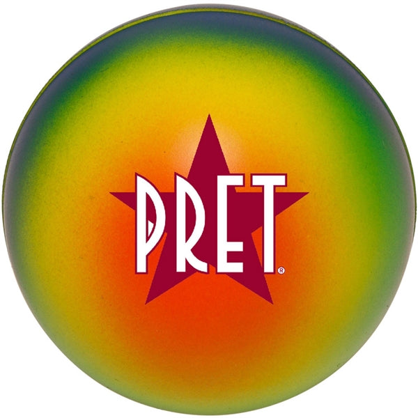 Rainbow Stress Ball w/ Custom Logo; Anxiety Relievers