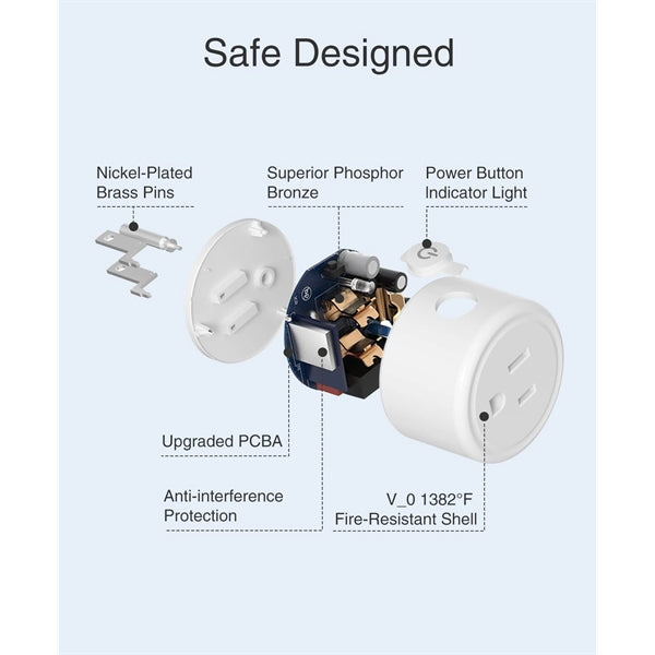 Mini Smart Plug Wifi Socket Works With Alexa/Google Home