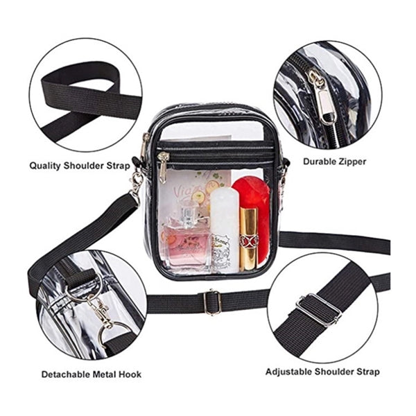 Clear Crossbody Bag for Concerts Sports Events Festivals