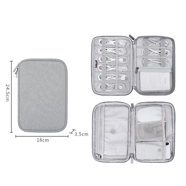 Double Layer Electronic Accessories Organizer
