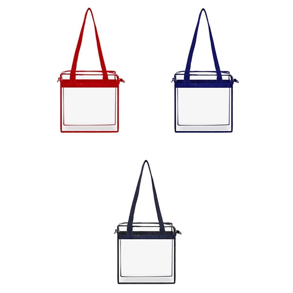 Clear Tote Bag with Zipper Closure