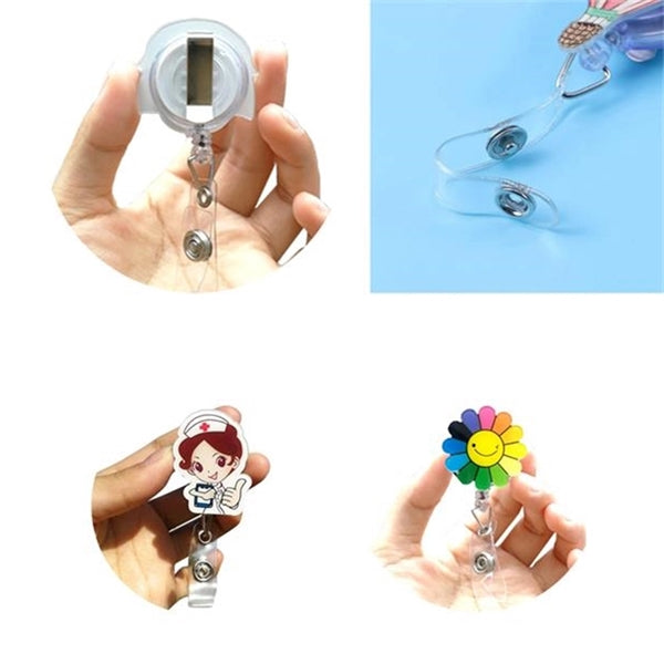Retractable Custom Shape Acrylic Badge Reel Holder