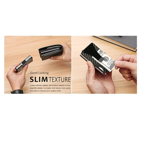 Carbon Fiber RFID Blocking Wallet Card Holder