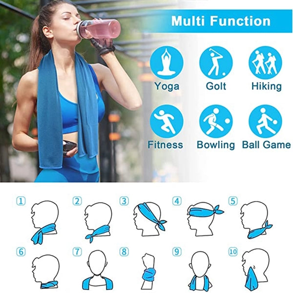 Cooling Towel with Bottle Packing