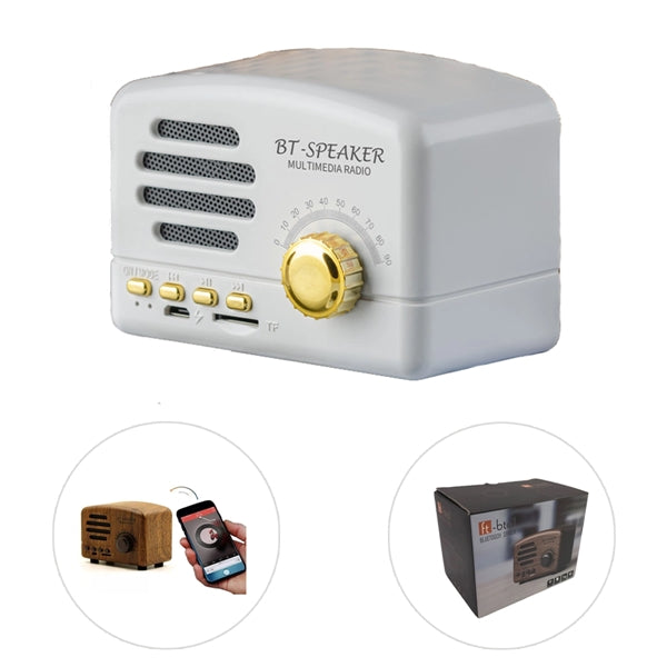 Retro Portable Bluetooth Speaker With Radio
