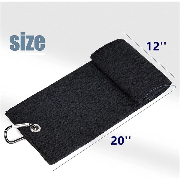 Trifold Waffle Pattern Golf Towel