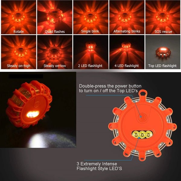 Led Road Emergency Flares With Magnetic