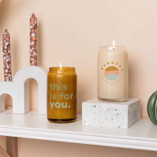 Beer Can Glass Candle - Direct Print