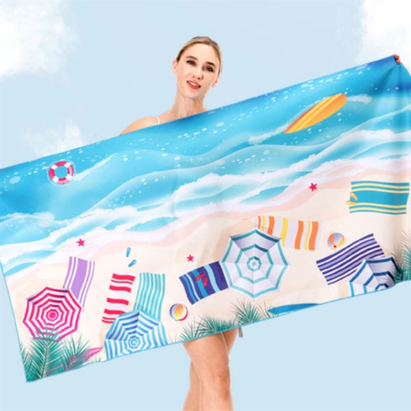 40"x 75" Sublimated Microfiber Sand Proof Beach Towel