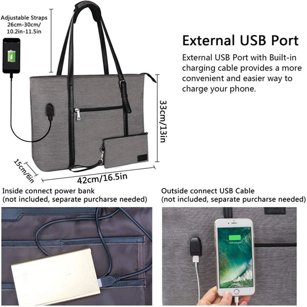Usb Laptop Tote Bag 15.6inch