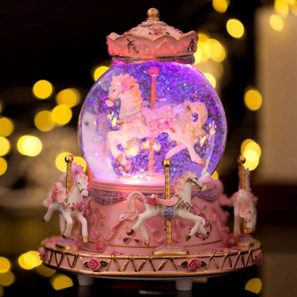 Led Lights Musical Box Snow Globe