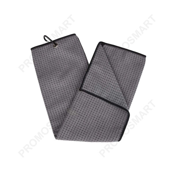 Embroidered Microfiber Waffle Golf Towel