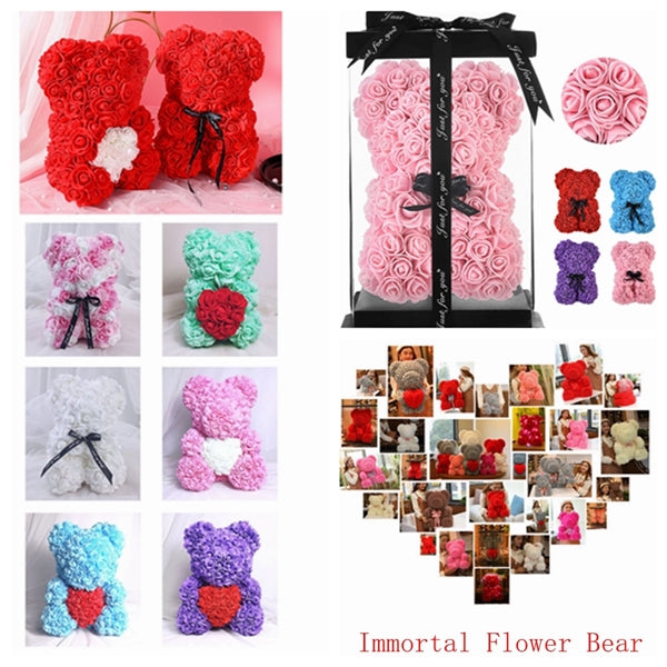 Rose Teddy Bear Flower Cub Forever