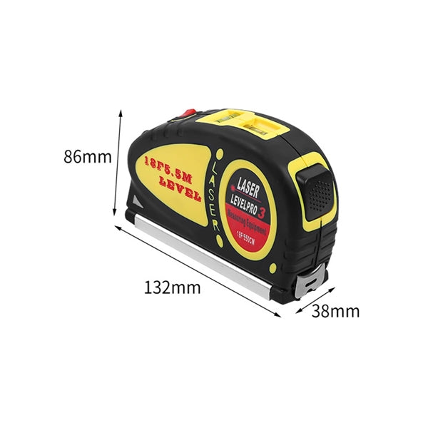 2 In 1 Laser Level With Tape Measure
