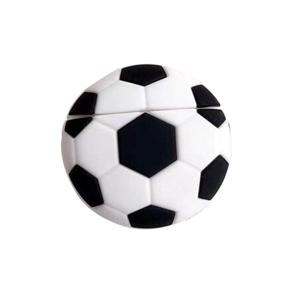 Silicone Soccer Earbuds Case with Keyring