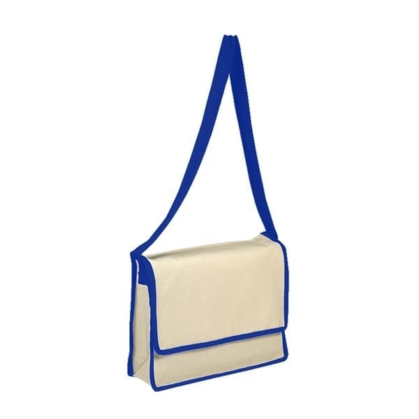 Canvas Messenger Bag with Flap (13 x 13 x 3)