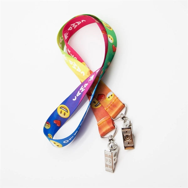 Custom Double Ended Lanyard w/ Bulldog Clip