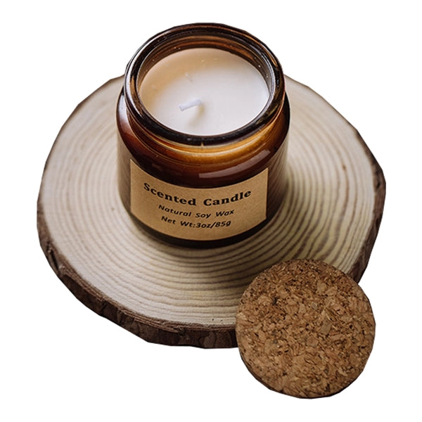 Romantic Glass Jar Aromatherapy Candle With Lid