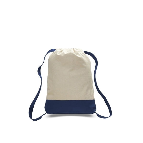 Heavy Canvas Sport Backpack w/ Self-Fabric Adjustable Straps