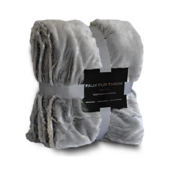Faux Fur Throw - Gray (50 x 60)