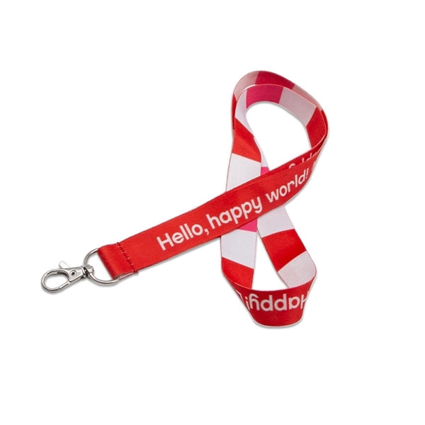 Custom 3/4" Polyester Lanyard w/ Lobster Claw