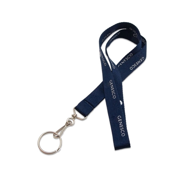 Custom 3/4" Polyester Lanyard w/ Metal Swivel J Hook & O Rin